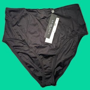 NWT La Blanca Island Goddess High Waist Bikini Bottom Plus Size 16 Tummy Control